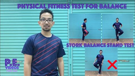 Physical Fitness Test For Balance Stork Balance Stand Test Youtube