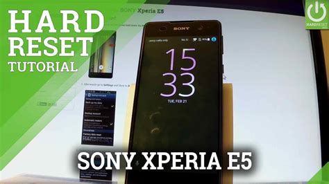 How To Hard Reset Sony Xperia E5 Delete Data Restore Sony Youtube