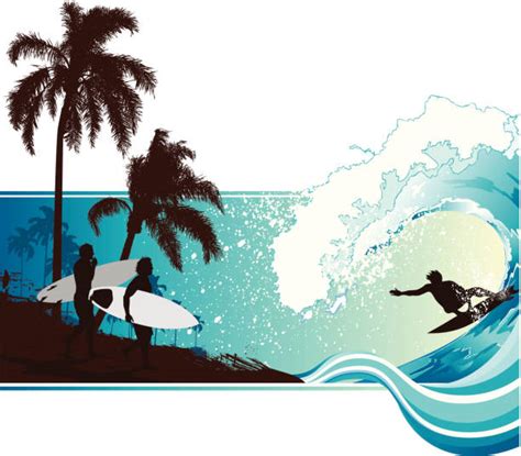 340 Surfing Pipeline Ilustraciones De Stock Gráficos Vectoriales