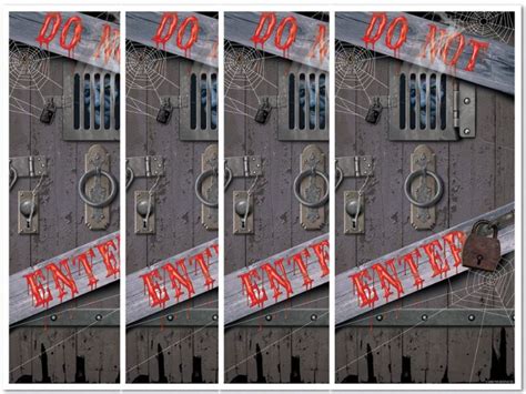 Spooky Halloween Door Cover Set Of 4 Perfect For Indoor And Outdoor Use