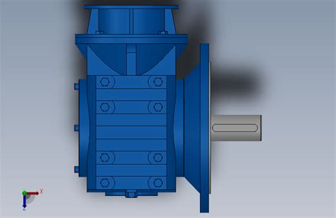 Sf97zp蜗轮蜗杆减速机 Sf97 1275 M1 A P100 1960solidworks 2020模型图纸下载 懒石网