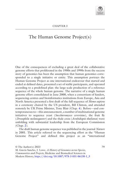 Pdf The Human Genome Projects