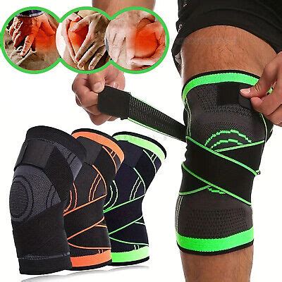 1 2PCS Knee Sleeve Compression Brace Support Sport Joint Arthritis Pain