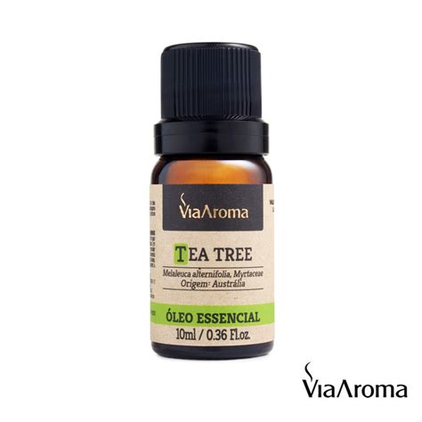 Óleo Essencial Melaleuca Tea Tree Via Aroma Para Aromaterapia Puro e