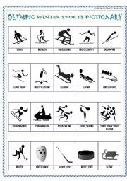 Winter Sports Worksheets