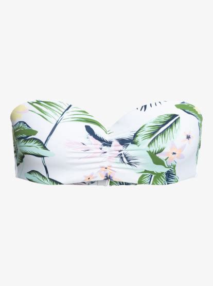 Roxy Bloom Moulded Bandeau Bikini Top For Women Roxy