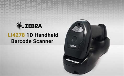 Zebra Li4278 Cordless Handheld 1d Barcode Scanner Bluetooth Black