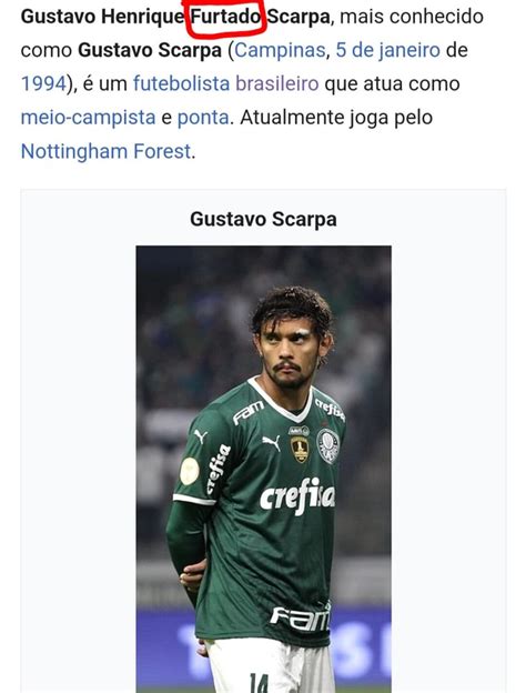 Gustavo Henrique Carpa Mais Conhecido Como Gustavo Scarpa Campinas