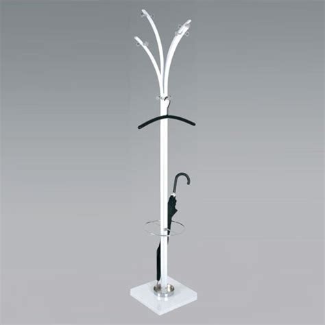 Contemporary Hat Coat Stand In White Coated 10400 Furniture