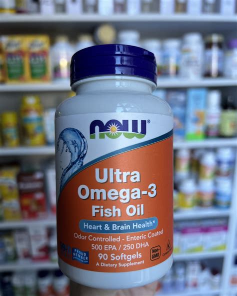 Ultra Omega 3 NOW 500 EPA 250 DHA ультра омега 3 Ноу 500 ЕПК 250ДГК 90