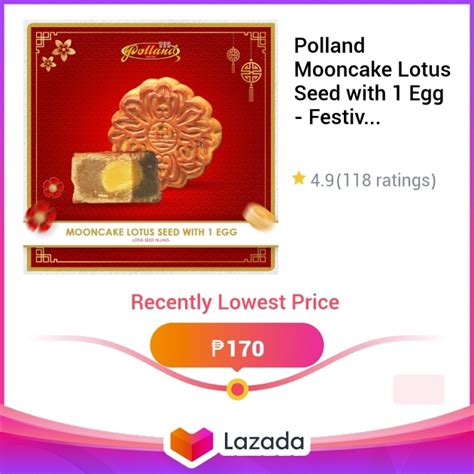 Polland Mooncake Lotus Seed With 1 Egg Festive Sweets Ts Savoury