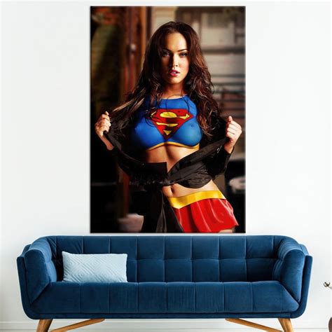 Superwoman Wall Art Megan Fox Wall Art Megan Fox Canvas - Etsy