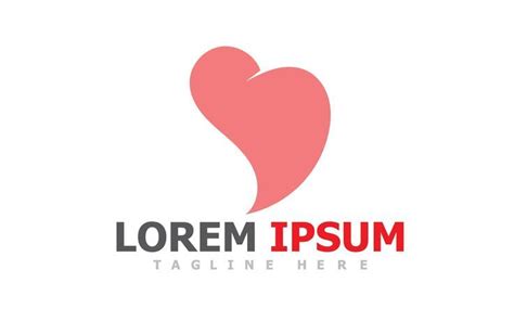 Pink Heart Logo Vector Icon