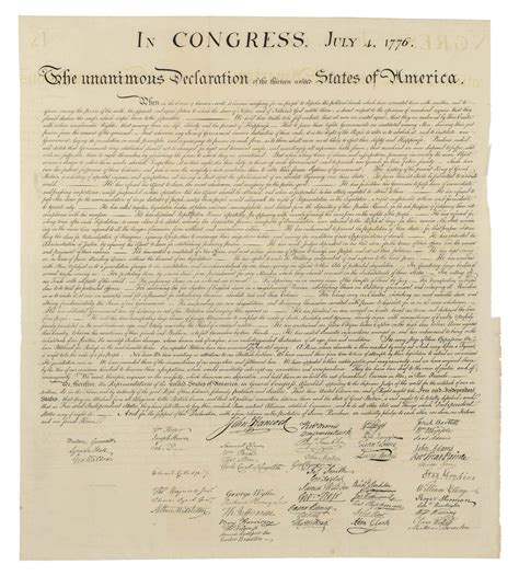 Declaration Of Independence Printable