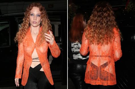 Jess Glynne Leaves Nothing To The Imagination In Sheer Lace Top At Afterparty The Us Sun