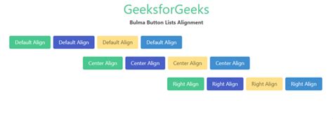 Bulma Buttons List - GeeksforGeeks