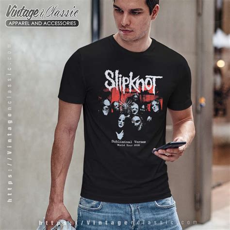 Slipknot Shirt Subliminal Verses World Tour Vintagenclassic Tee