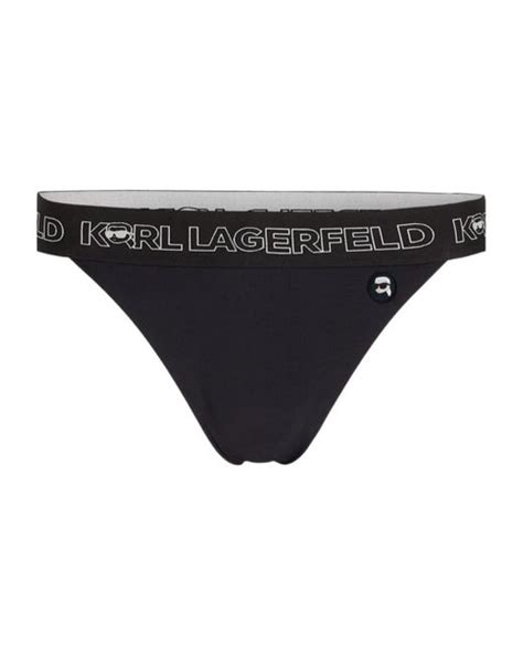 Karl Lagerfeld Logo Bikini Briefs In Black Lyst