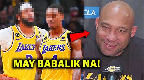 Yuh Oh Dalawa Na Daw Agad Ang Babalik Sa Lakers Team Para Tumulong Kay