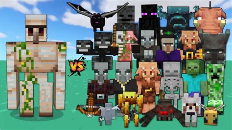 Iron Golem Vs Every Mob In Minecraft 1 20 Java Ed Iron Golem Vs