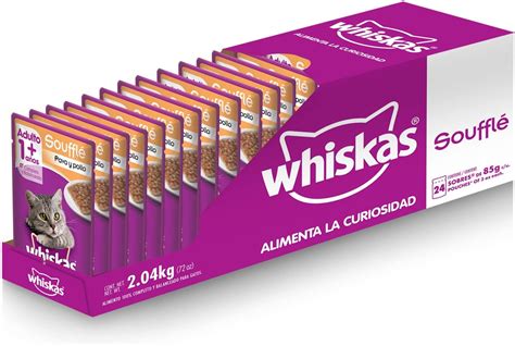 Whiskas Alimento H Medo Para Gatos Adultos Sabor Souffl Pavo Y Pollo