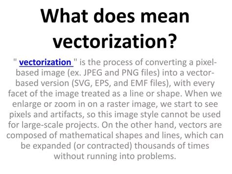 Ppt What Does Mean Vectoring Powerpoint Presentation Free Download