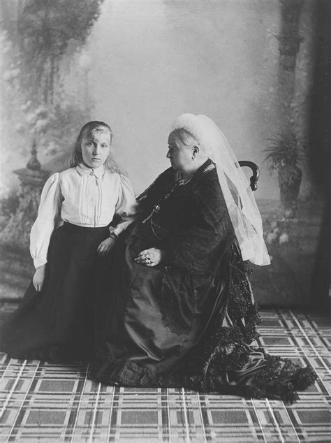 Queen Victoria With Princess Victoria Eugénie Of Battenberg 1897 In
