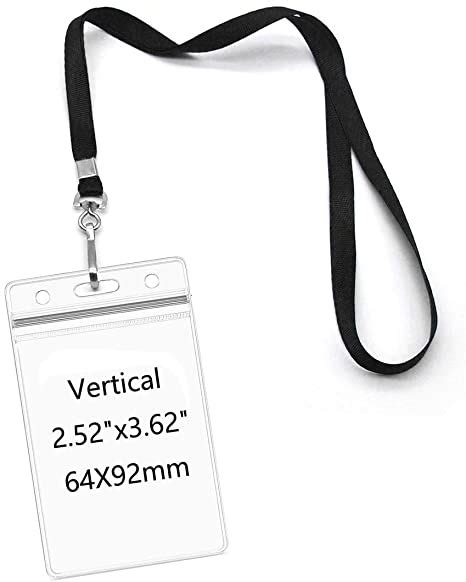 Waterproof ID Badge Holders With Lanyards