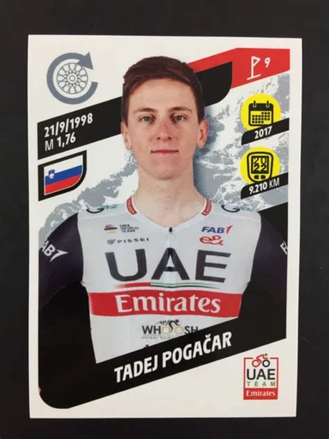 Tadej Pogacar Sticker Panini Tour De France Foil Eur