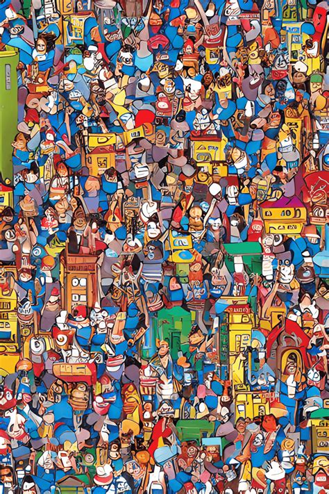 Fantasy City ¿dónde Está La Ilustración Realista Del Estilo Waldo