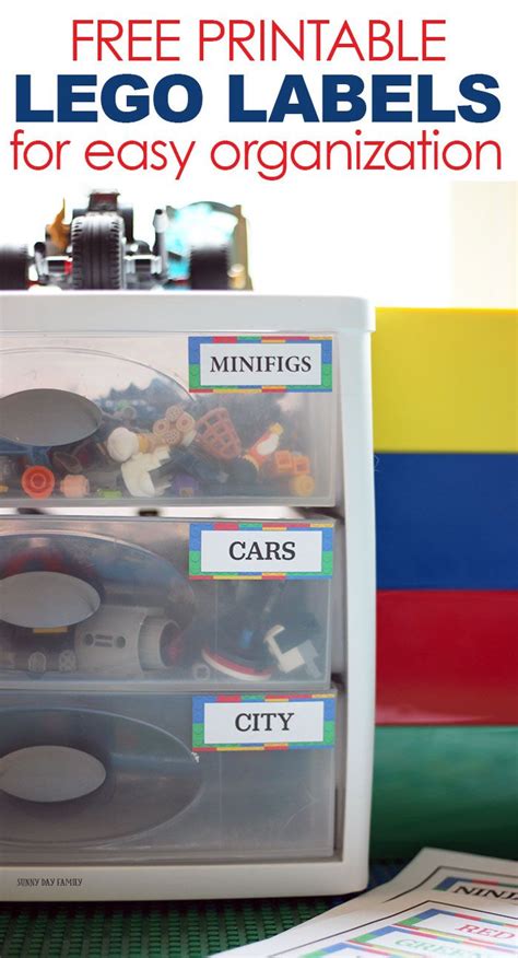 FREE Printable LEGO Labels for Easy LEGO Organization | Lego storage ...