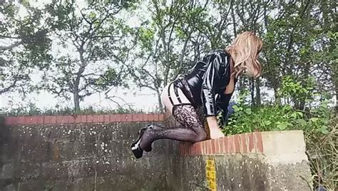 Crossdressed Slut In Red Lingerie And Pvc Drinking Piss And Posing Shemale Porn XHamster