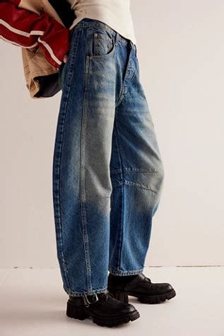 We The Free Lucky You Mid-Rise Barrel Jeans | Free People