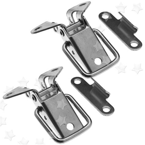 Spring Loaded Toggle Case Box Chest Trunk Latch Catch Clamp Clip 2 Set Ebay