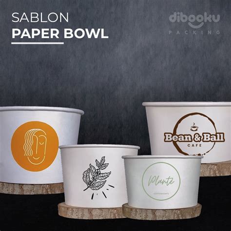 Jual PAKET CETAK Sablon Paper Bowl 1warna 360ml 500ml 650ml 800ml