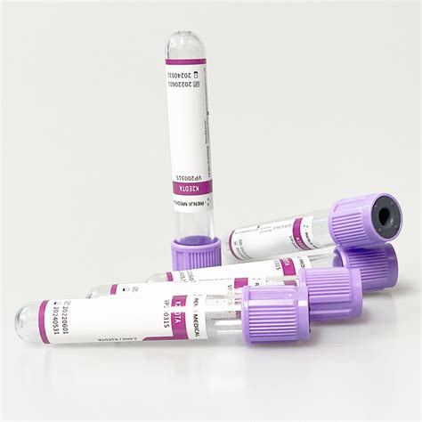 Medical Pet Tube Lavender Cap K2 Edta And K3 Edta Vacuum Blood Collection