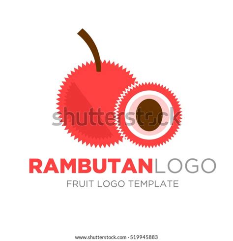 Rambutan Logo Vector Design Fruit Logo Stock Vector Royalty Free