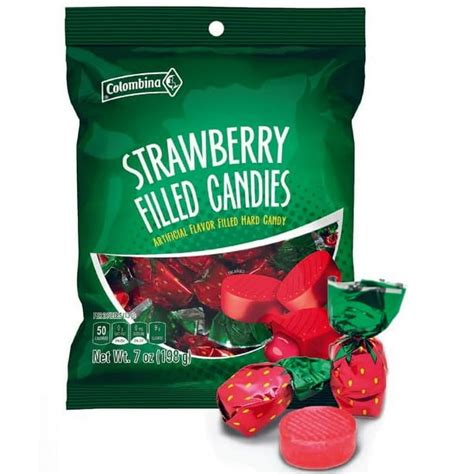 Colombina Strawberry Delights Filled Individual Wrapped Hard Candies