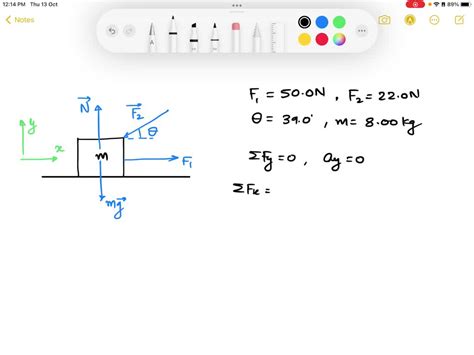 Block Is Acted On By Two Forces As Shown In The Diagram Below If The