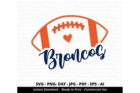 Broncos Football Broncos Cheer Broncos Mascot SVG PNG