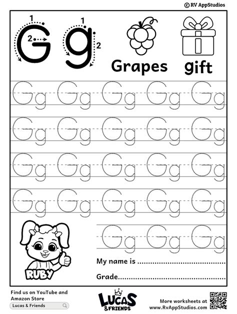 Free Letter G Tracing Worksheets Worksheets Library