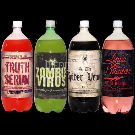 2 Liter Soda Bottle Label Template Fresh Printable Halloween Labels For