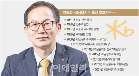 양종희號 Kb금융非은행도 리딩 기업으로 끌어올린다