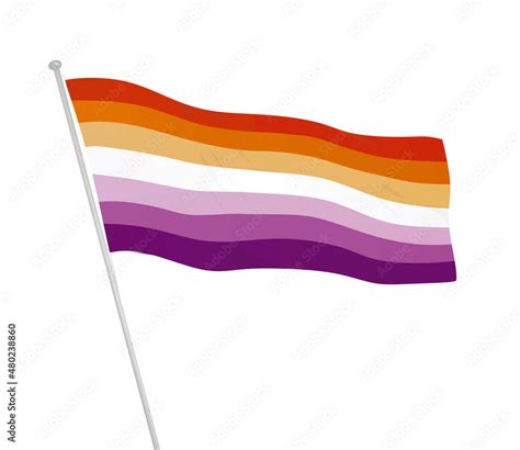 Lesbian Pride Flag Vector Illustration Stock Vector Adobe Stock