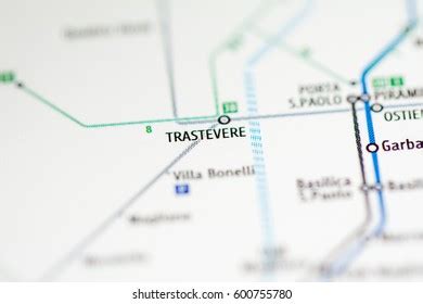 Trastevere Station Rome Metro Map Stock Photo 600755099 | Shutterstock