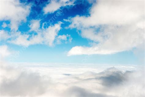 Background Awan Putih Di Langit Biru Sebagai Latar Belakang Alam Awan