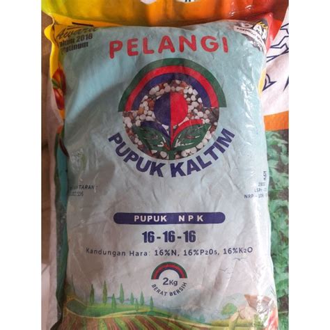 Jual Pupuk NPK Pelangi 161616 Kemasan Pabrik 2KG Shopee Indonesia