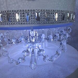 Crystal Chandelier Led Wedding Cake Tiers Separator Set Of Etsy