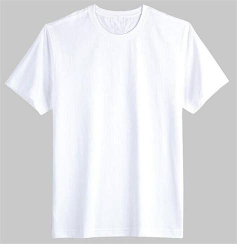 Mens White Round Neck Blank T Shirt Or Plain T Shirt Available In All