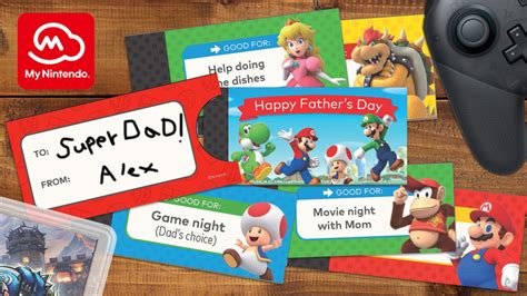 Printable Fathers Day Coupon Rewards My Nintendo